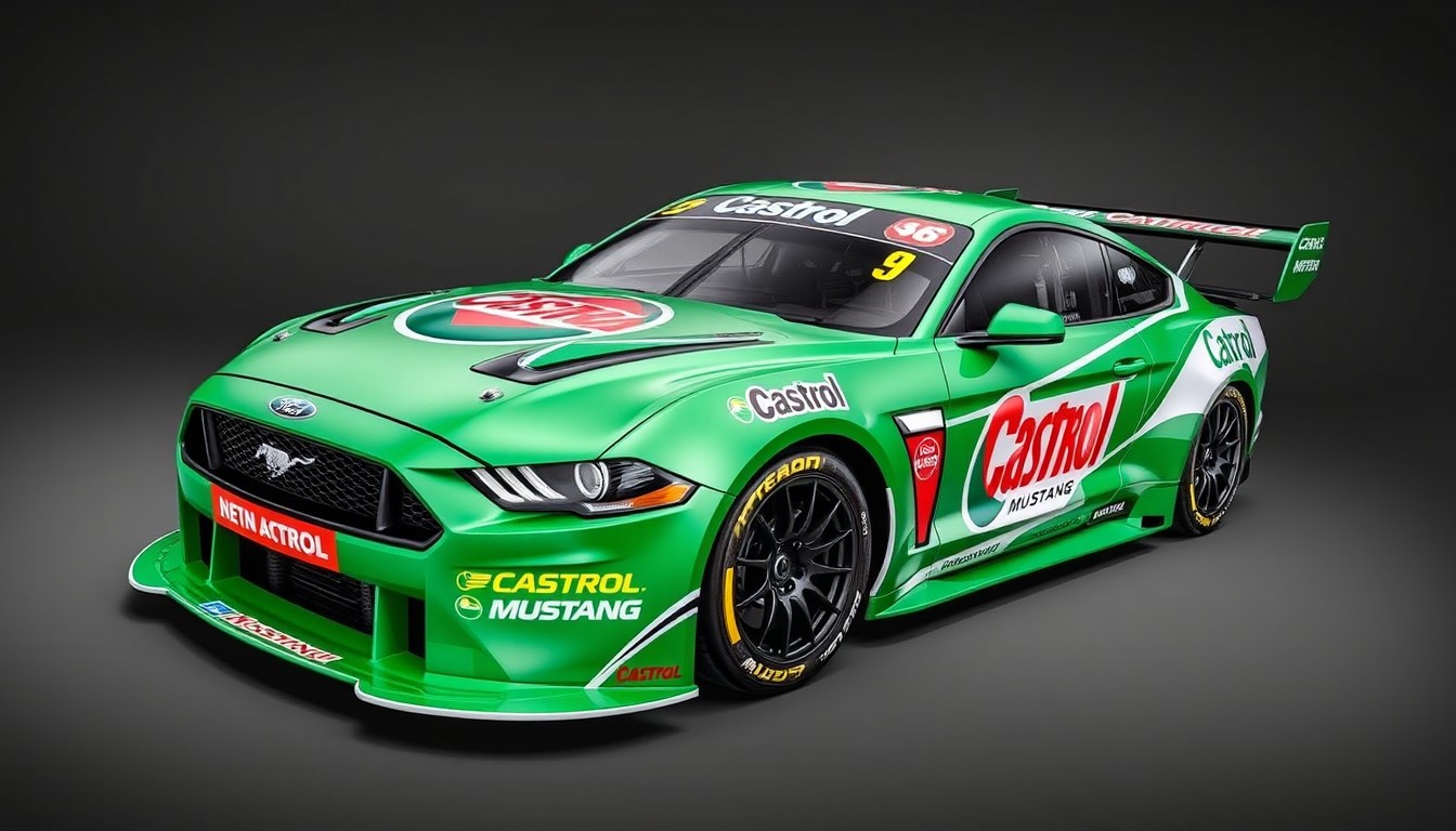 Australian Supercars Launch New Castrol Mustang for 2024 Racing Season