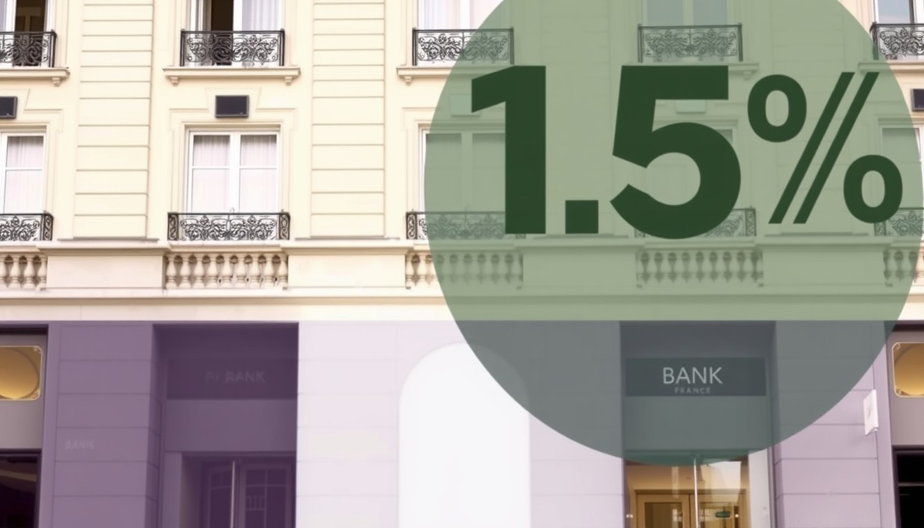 Banco da França prevê que a inflação cairá para 1,5% no próximo ano