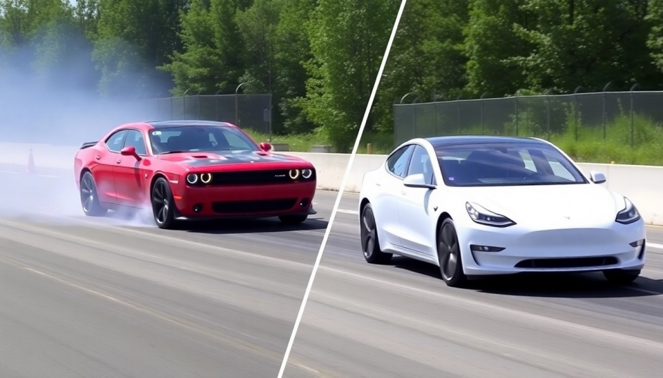 Il duello di Drag Race: Dodge Charger Daytona contro Tesla Model 3