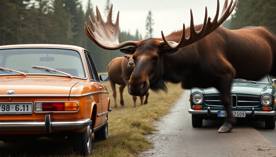 Attaque massive d'élans contre des BMW classiques en Suède