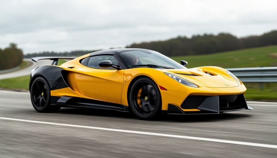 Nuevo coche deportivo Lotus con motor Ferrari para carreras de montaña