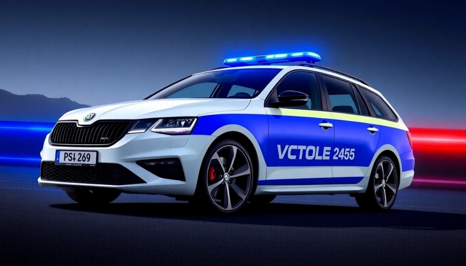 Škodaの新しい警察車両モデル：2025年Octavia RSワゴン