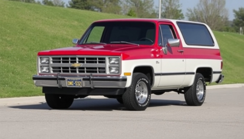 Rarel Chevrolet Blazer de 1989 mis aux enchères à un prix record